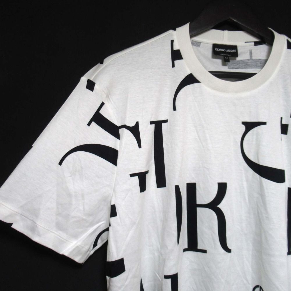 美品 GIORGIO ARMANI ジョルジオアルマーニ レターロゴプリント 半袖 T  