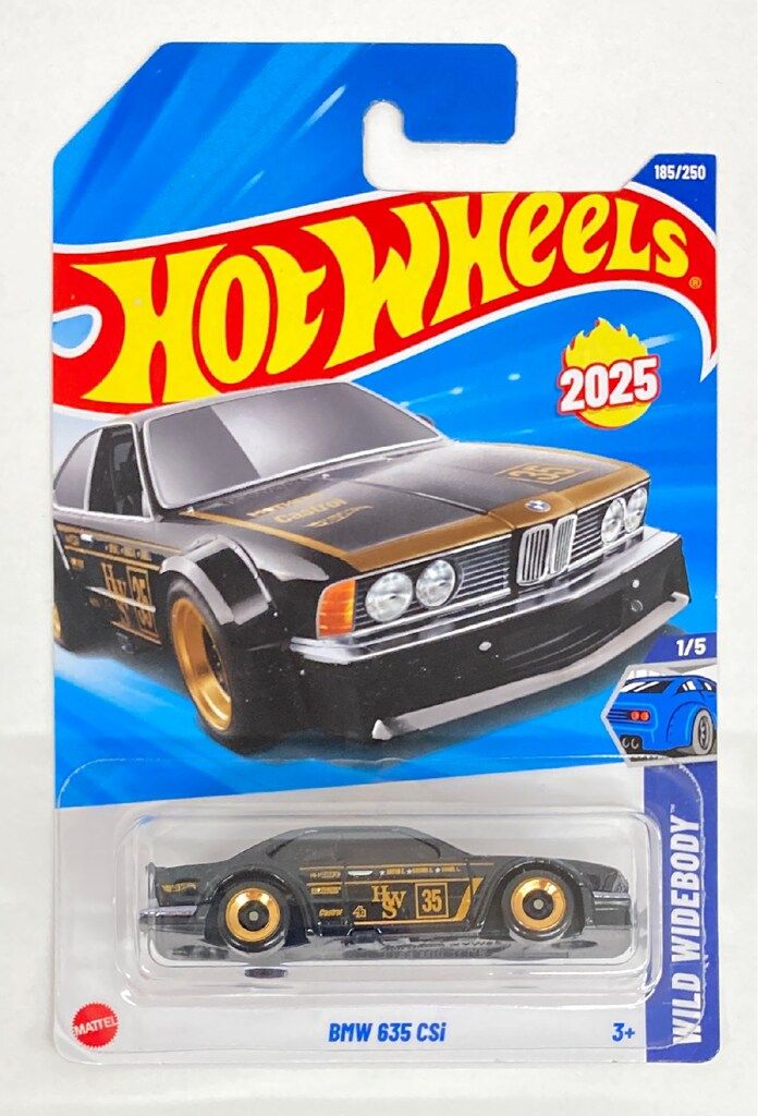 MATTEL WILD WIDEBODY 1/5 HOTWHEELS BMW 635 CSI 185/250