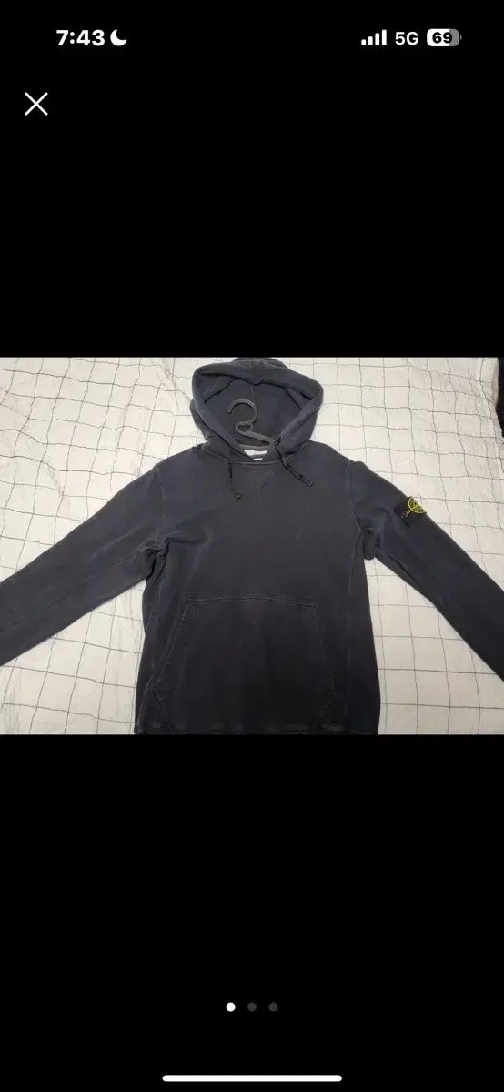 STONE ISLAND(ストーンアイランド) ネイビー 色 フード付きTシャツ 出品 M