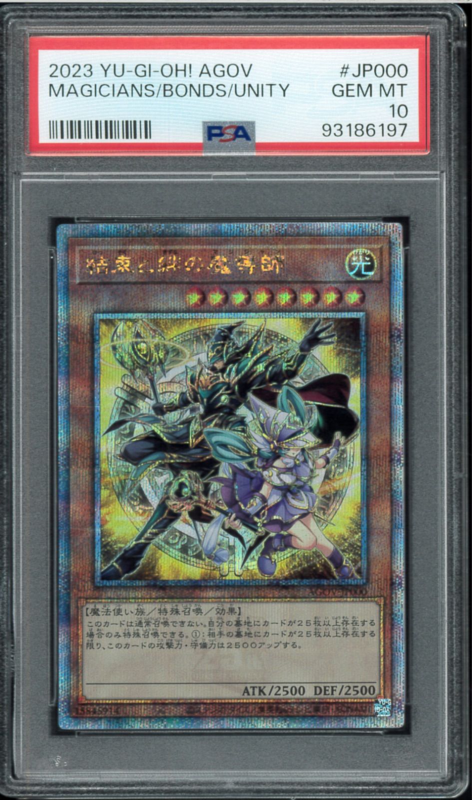 PSA10鑑定済〕結束と絆の魔導師(緑背景)【クォーター
