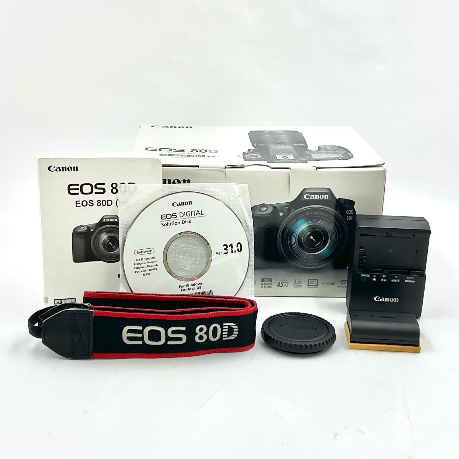 Canon デジタル一眼 EOS 80D ボディ ブラック 美品 動作確認済 Canon デジタル一眼 EOS 80D ボディ ブラック 美品 動作確認済