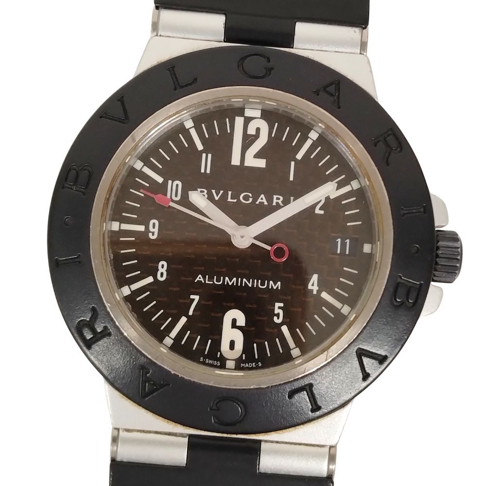 BVLGARI ブルガリ AL38TA アルミニウム デイト カーボンダイヤル