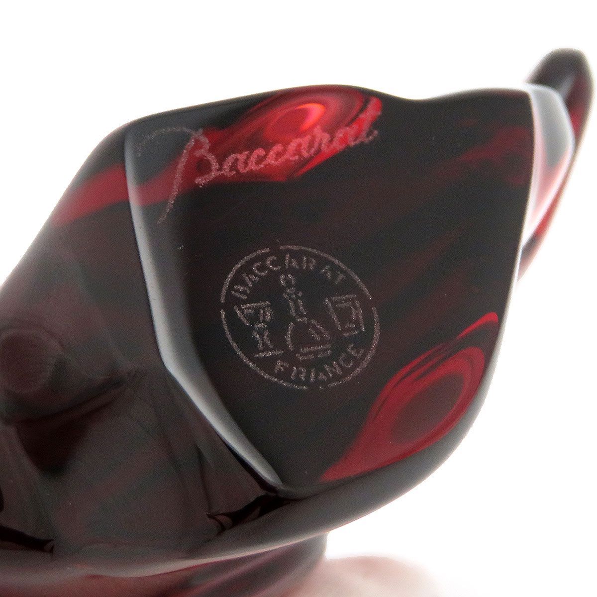 Baccarat - バカラ 魚 置物 クリスタル レッド Baccarat 【中古】 【陶磁器・ガラス製品】 バカラ 魚 置物 クリスタル レッド Baccarat【中古】 【陶磁器
