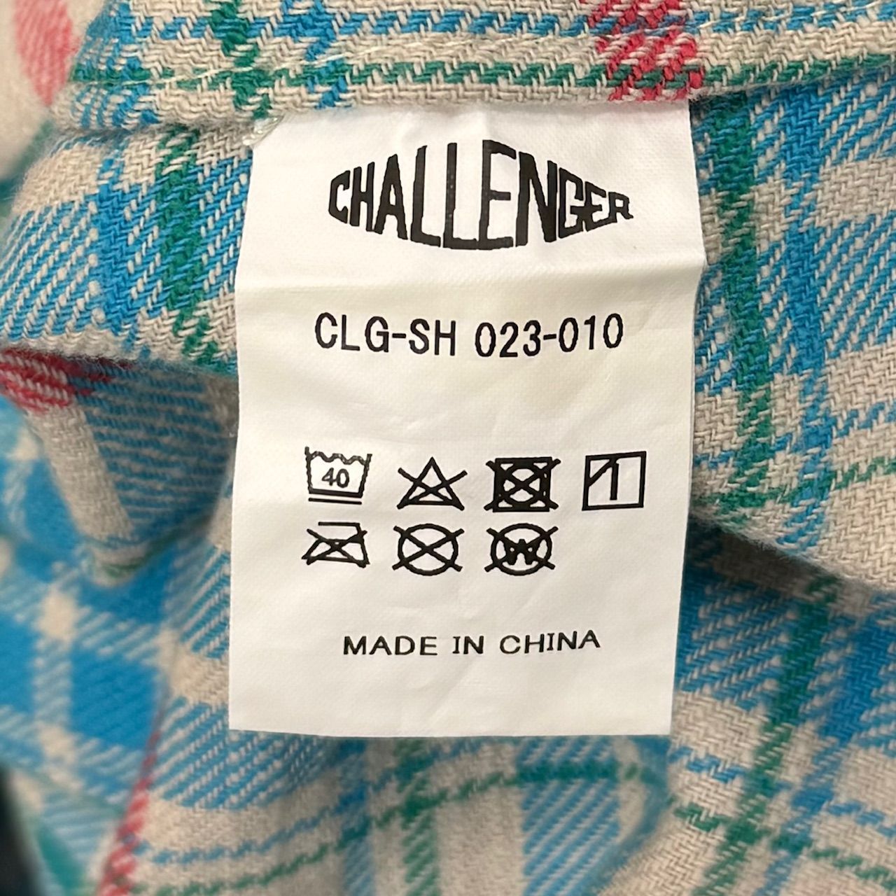 CHALLENGER チェックシャツ　2023aw CHALLENGER/L/S CHECK SHRIT（BLUE）［チェックシャツ-23秋冬