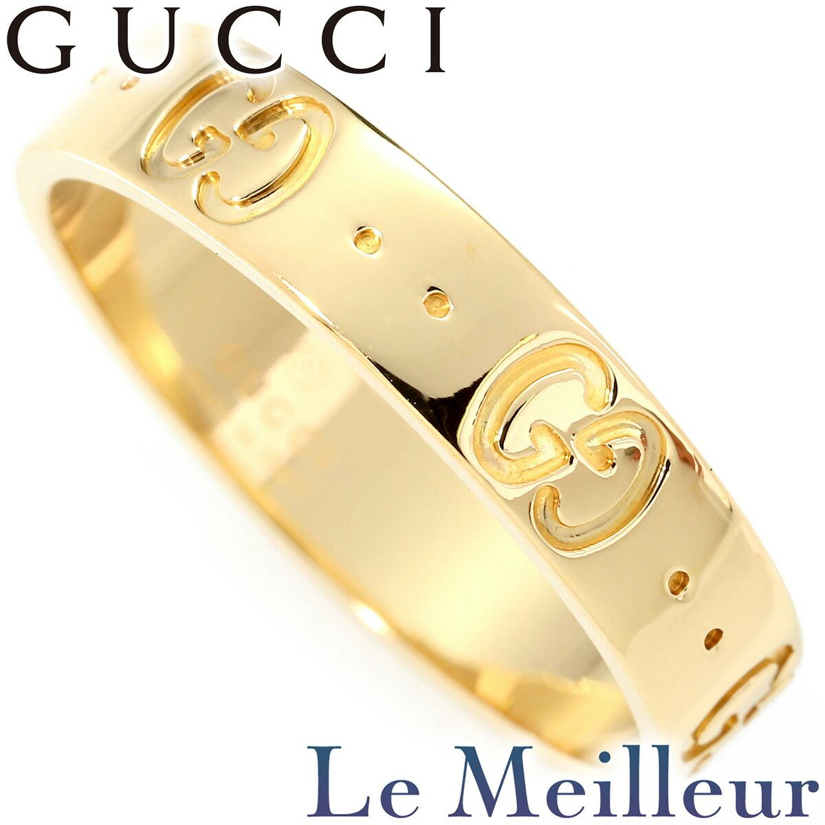 グッチ ジージー アイコン リング 指輪 K18 11号 GUCCI 中古  