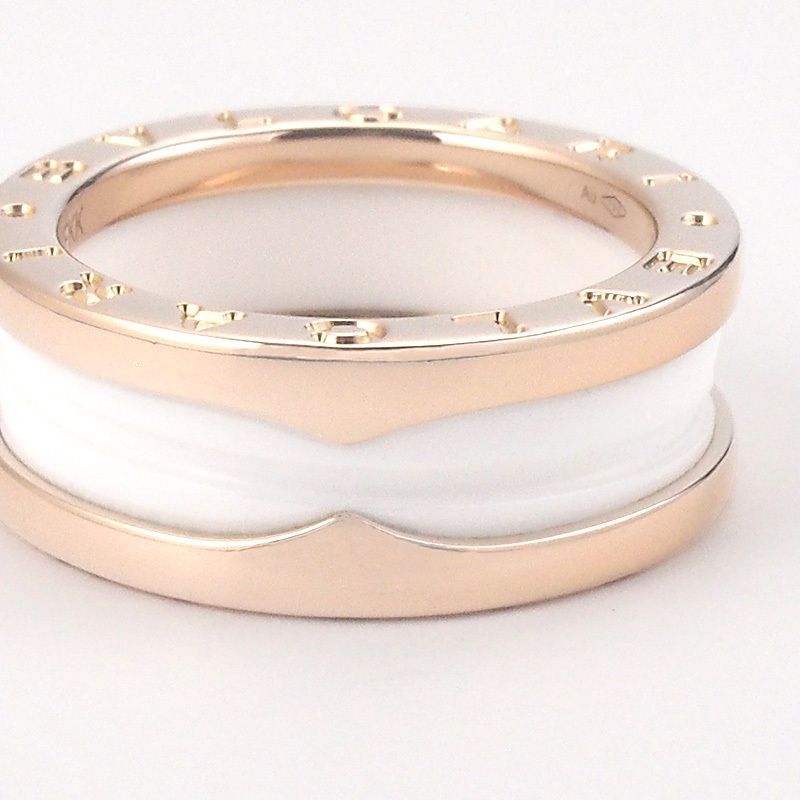ブルガリ BVLGARI ビーゼロワン B-zero1 2バンド リング 347013 #52
