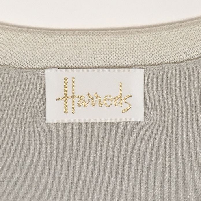 3年保証 即日出荷 Harrods ハロッズ ストレッチ素材 半袖カーディガン