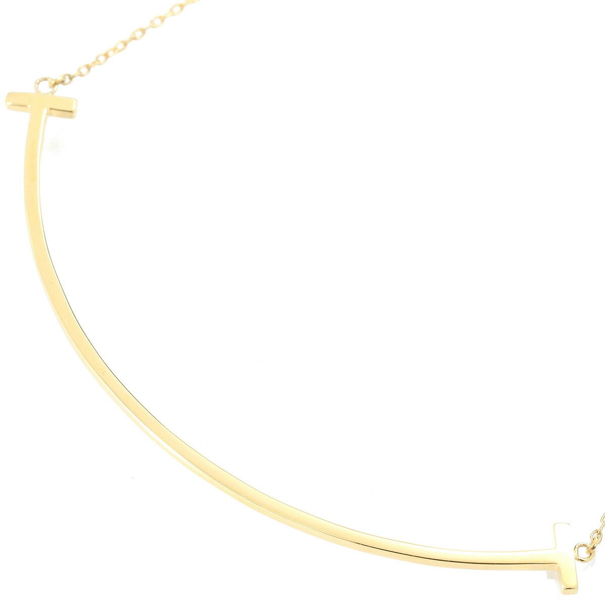 ティファニー T スマイル ネックレス ラージ K18 TIFFANY&Co. 中古  