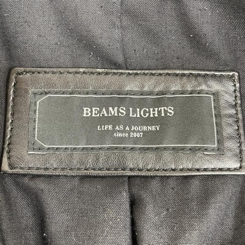 BEAMS LIGHTS レザー ダブルライダース ジャケット 革ジャン 羊革 ラム ジップアップ