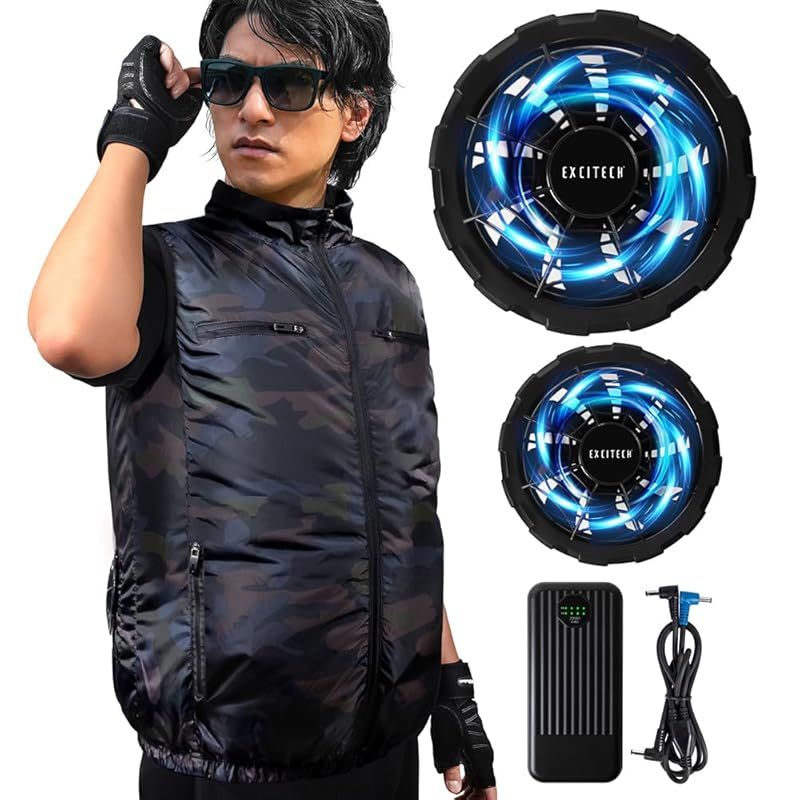 Ｅｘｃｉｔｅｃｈ ベスト 空調作業服 ファンバッテリーセット 0