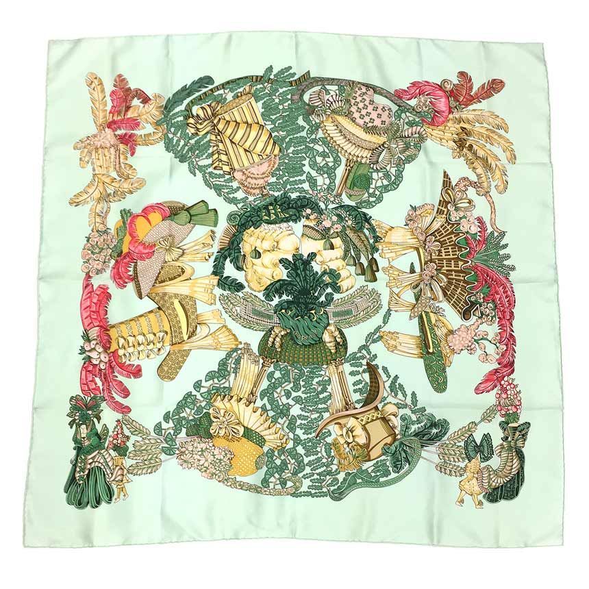 HERMES エルメス スカーフ カレ90 CHAPEAU 脱帽 aq11518