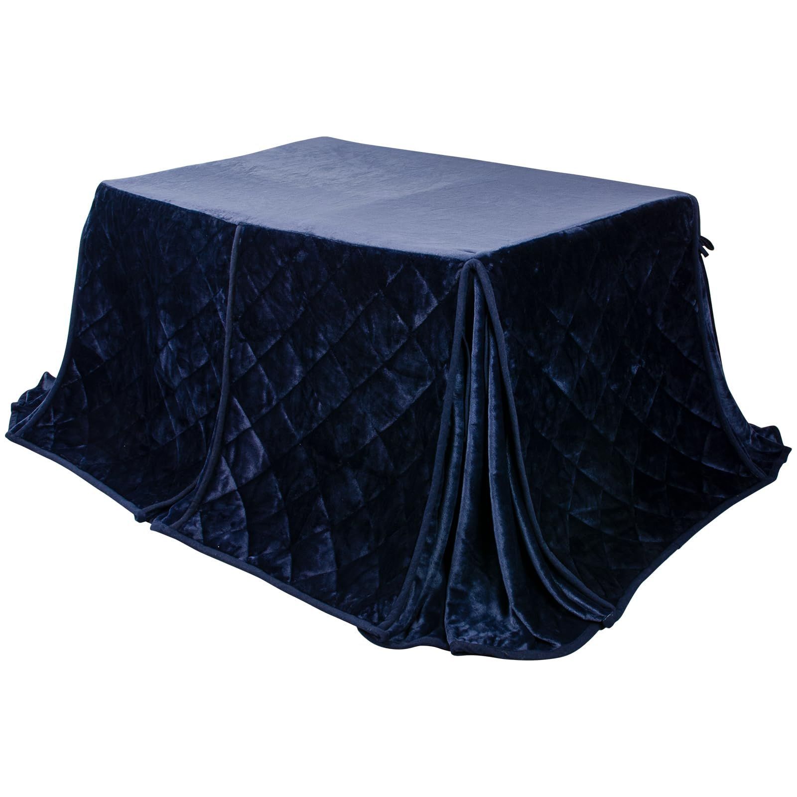 ダイニングコタツ布団 ダイニング用 省スペース 長方形 省スペース型 掛け布団 こたつ掛け布団 単品 吸湿発熱 洗える こたつ布団 ふわふわ感触 無地 ハイタイプ フランネル素材 ネイビー テーブル用こたつ布団 約240x295cm