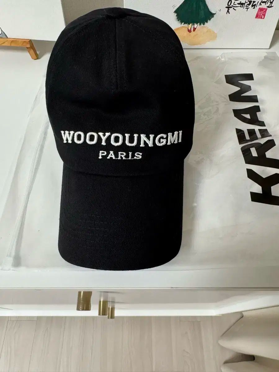 WOOYOUNGMI ウーヨンミ 刺繍 ベースボールキャップ ブラック