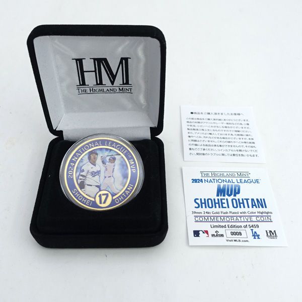 The Highland Mint ◆ドジャース 大谷翔平 2025 NL MVP受賞記念 ゴールドコイン 趣味雑貨
