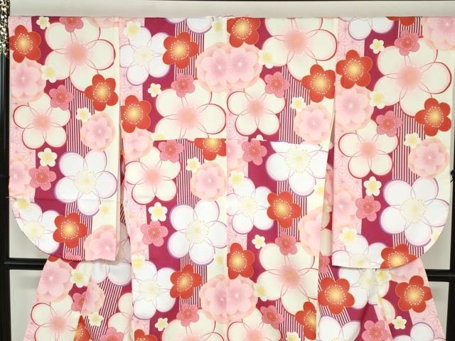 平和屋着物●小振袖　二尺袖　舞花文　洗える着物　逸品　新品　DAAY5325ud 平和屋着物○小振袖 二尺袖 舞花文 洗える着物 逸品 新品 DAAY5326ud