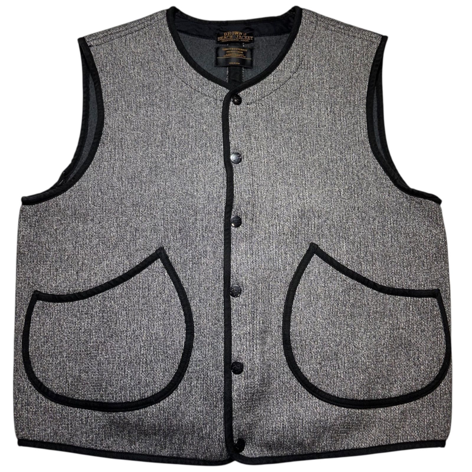 BROWN'S BEACH JACKET ウールベスト ダークグレー BROWN'S BEACH