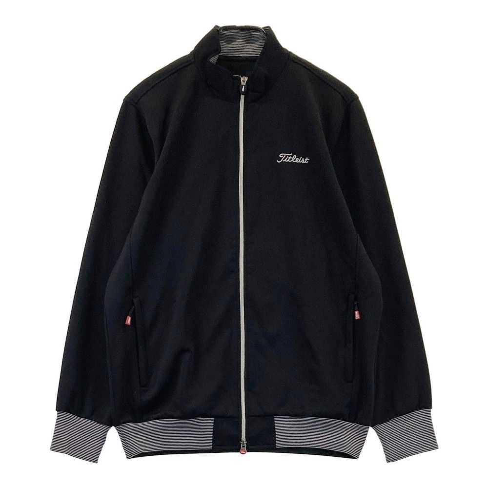 Titleist ジップアップジャケット 黒 黒のタイトリスト刺繍ジップ