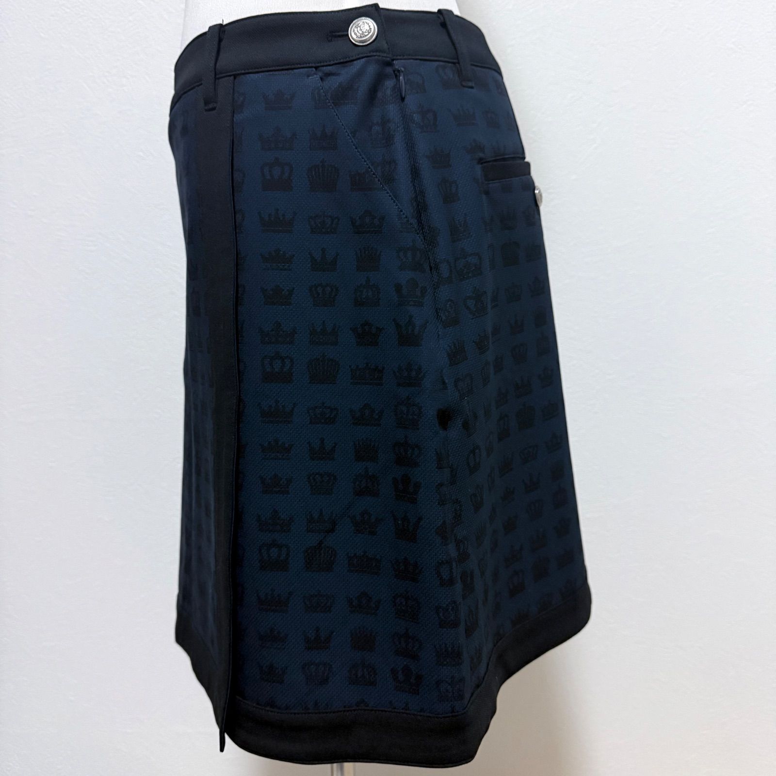 美品】BLACK&WHITE ゴルフウェア スカート ブラックアンド