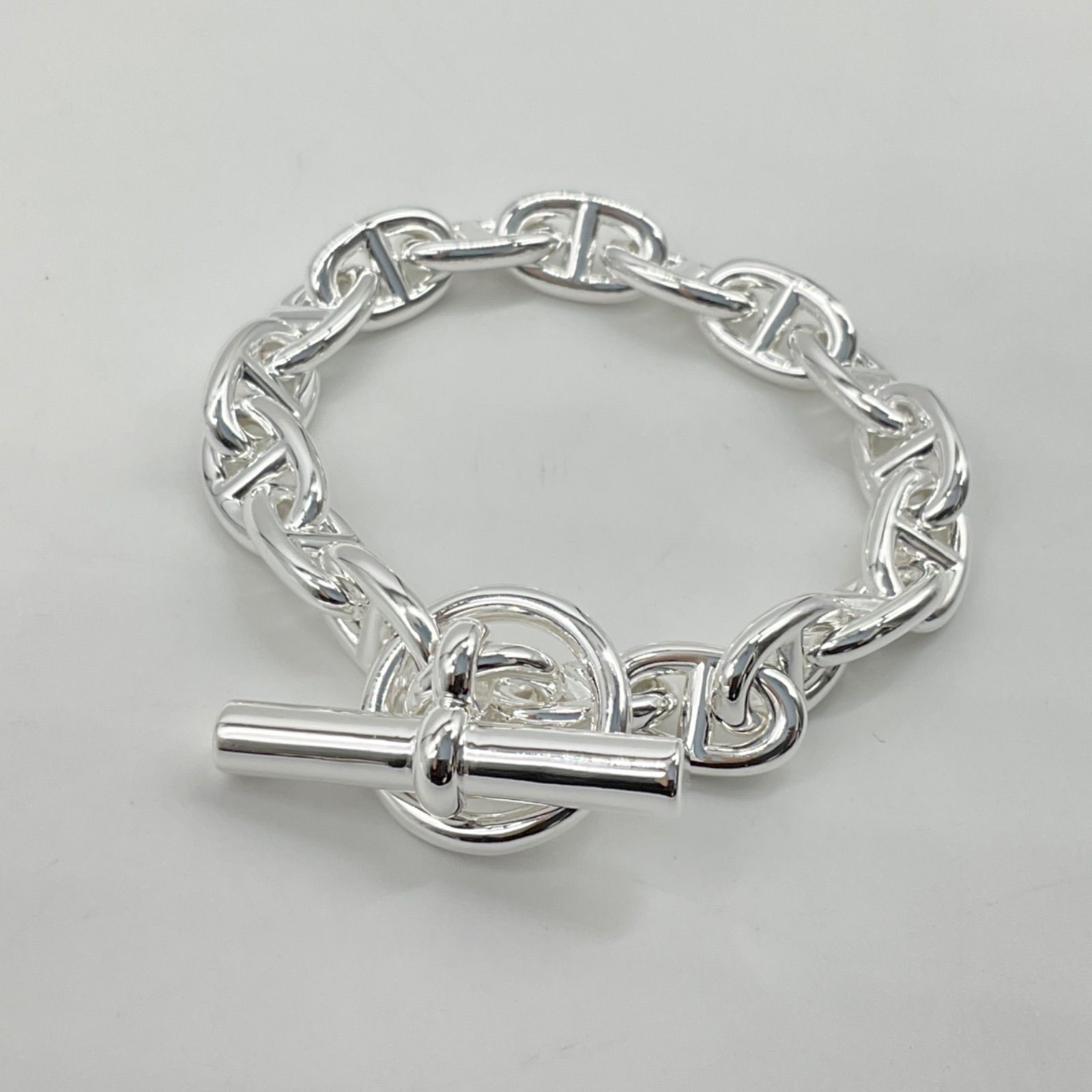 ● 展示 HERMES エルメス ブレスレット シェーヌダンクル PM 17コマ スターリングシルバー SV925 Ag925 SAランク 5_287