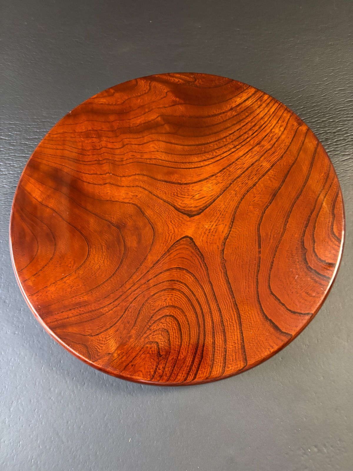 屋久杉 くりぬき 丸盆 大判 直径44cm