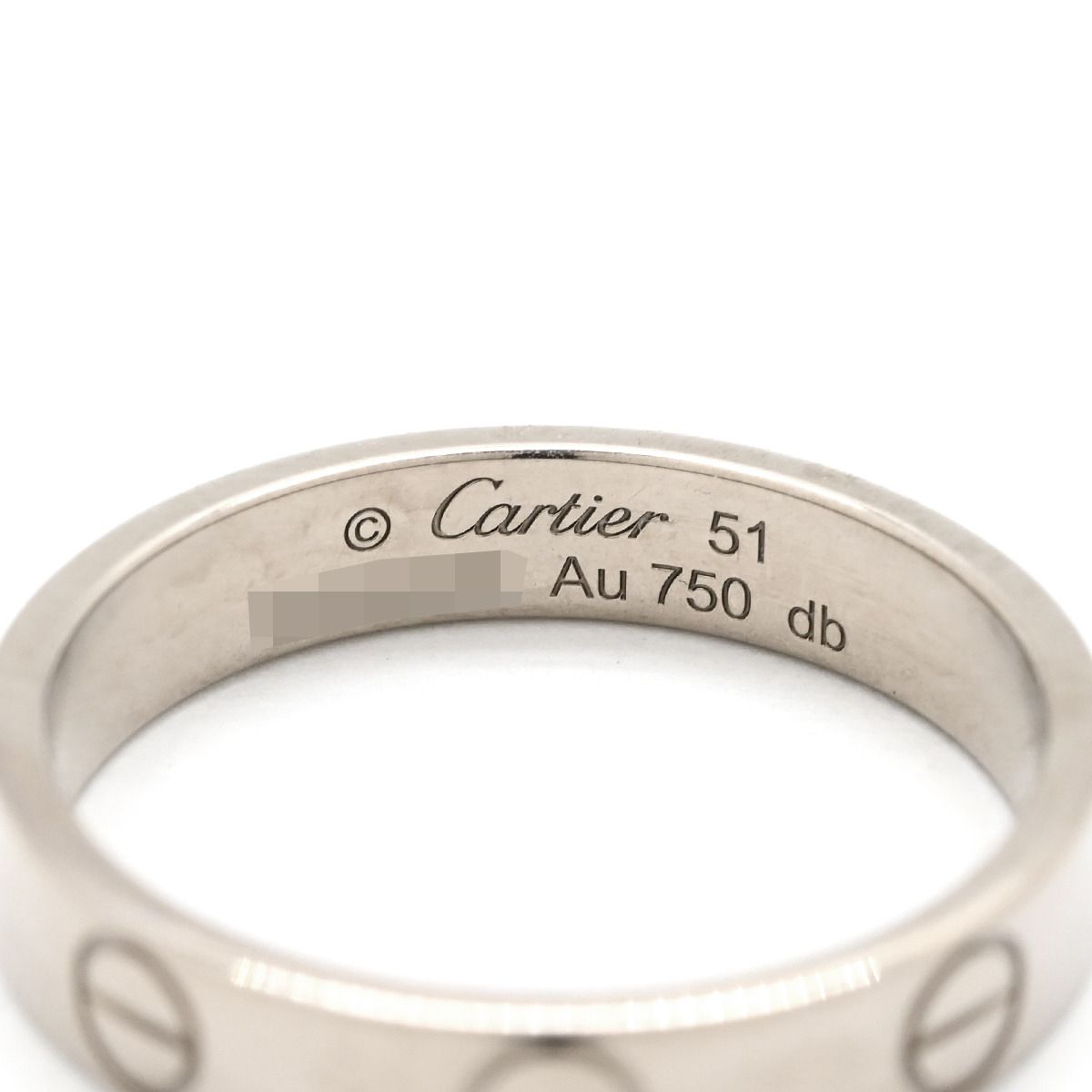 カルティエ Cartier リング 指輪 ミニラブリング K18WG ホワイト