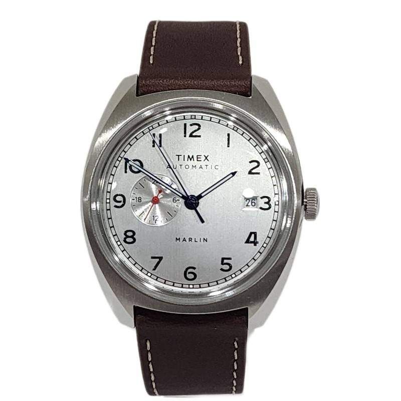 TIMEX タイメックス 腕時計 マーリン ジェット オートマチック TW2V62000 自動巻き レザーベルト シルバー 箱付き 【新品】  12406R10 - メルカリ