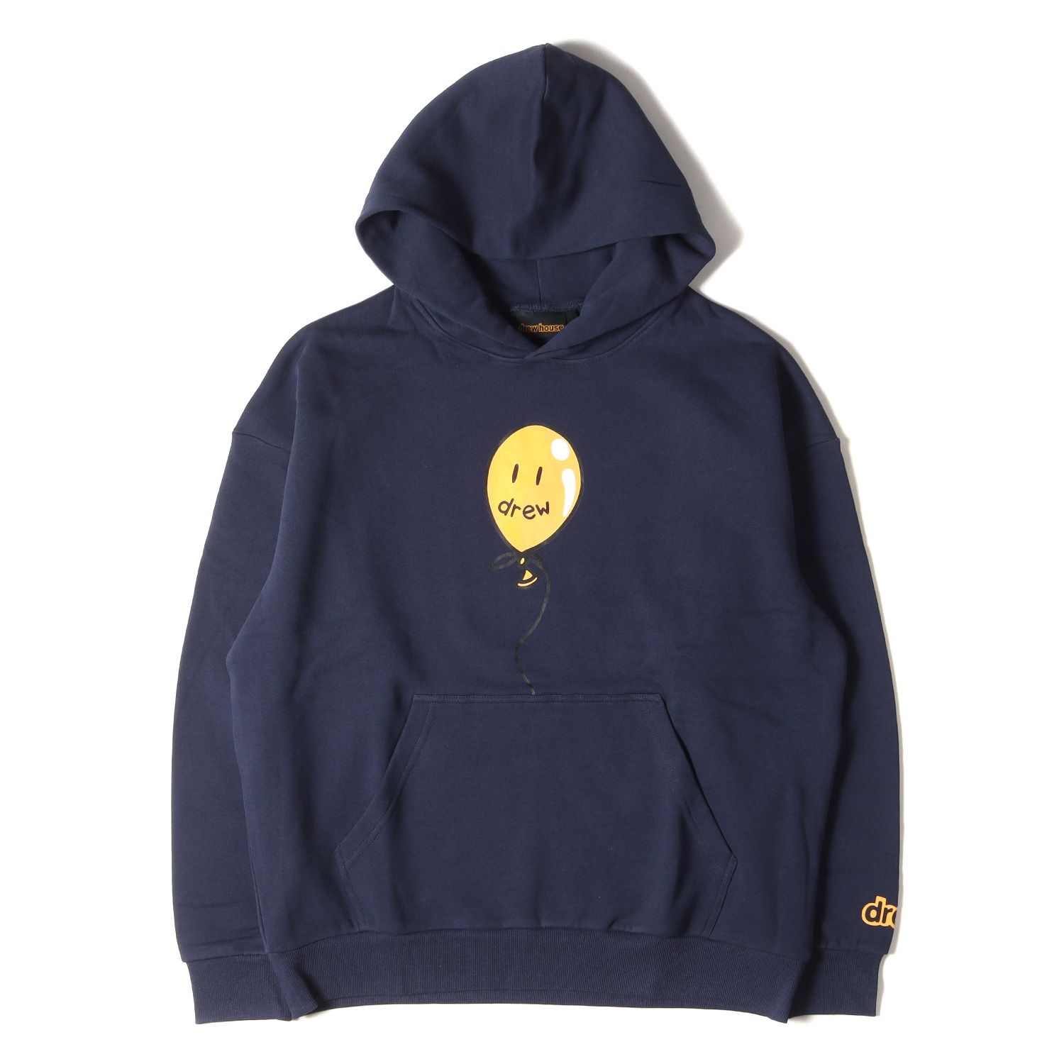 新品 drew house ドリューハウス パーカー サイズ:L バルーン グラフィック スウェットパーカー joy hoodie ダークネイビー