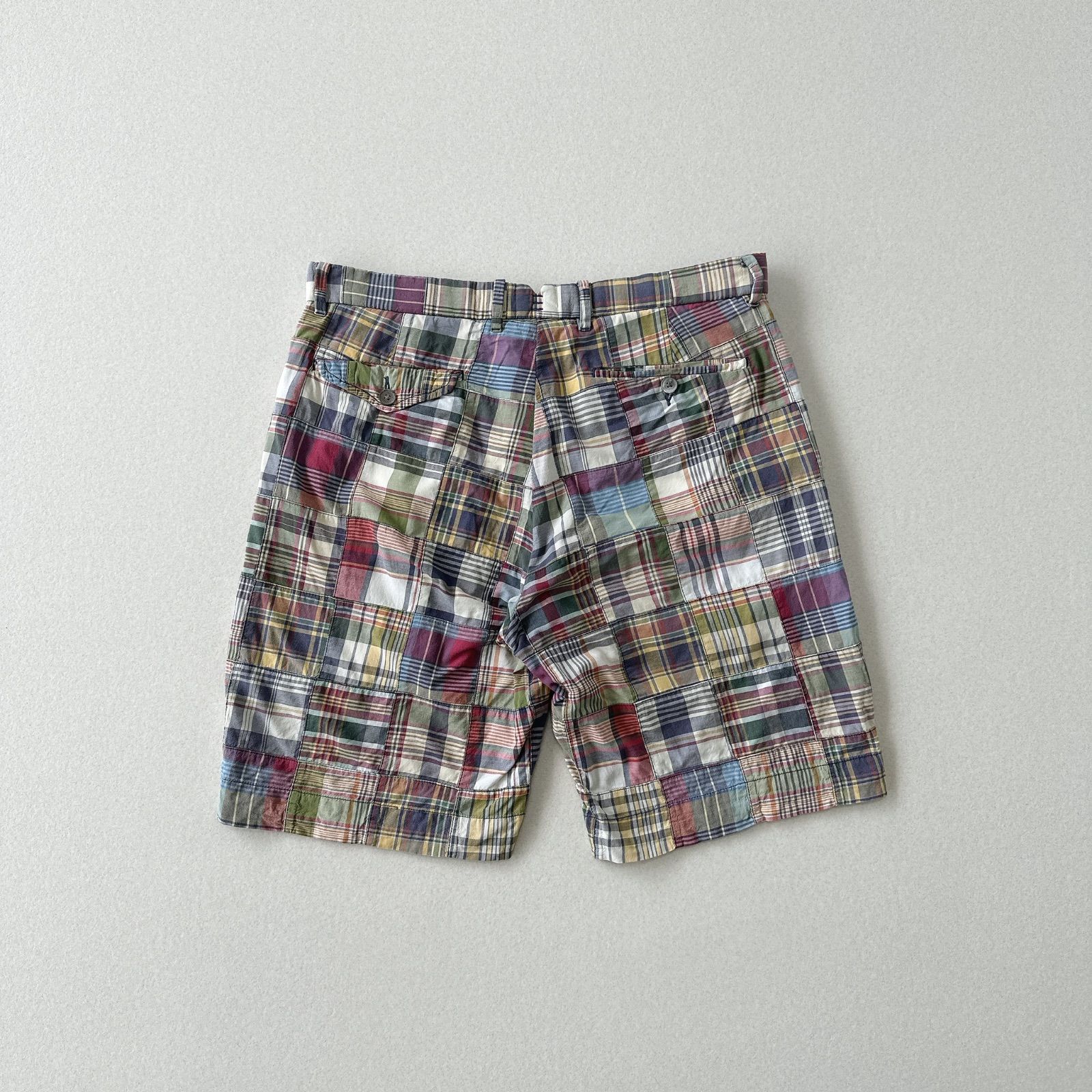 ピ*メ様 RALPH LAURENマルチチェック パッチワークショーツ ハーフパ 90's Polo Ralph Lauren Madras Check Patchwork Shorts 16