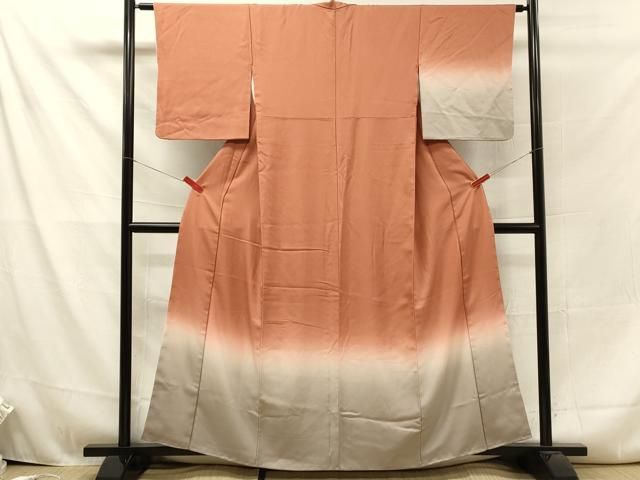 平和屋着物□極上 訪問着 片身替わり 似せ紫色地 鬼しぼ縮緬 逸品