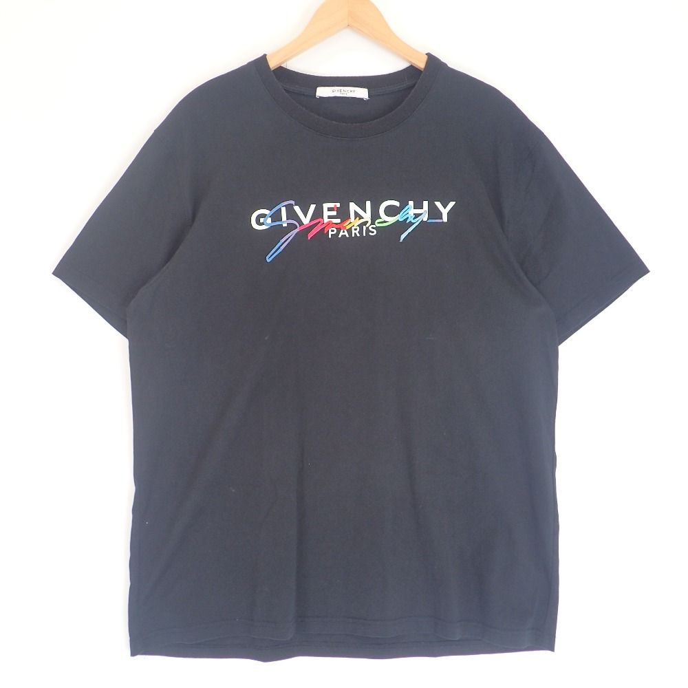 GIVENCHY ジバンシィ BM70583YOE レインボー ロゴ ブラック クルー