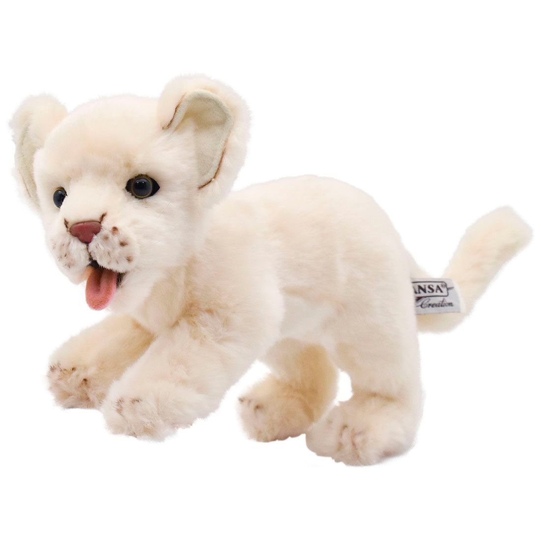 【HANSA 6361】 ホワイトライオン(コ)42 全長：42cm WHITE LION  BH6361  ぬいぐるみ ハンサ 動物 犬 猫 鳥 うさぎ ペンギン アニマル 置物 人形 フィギュア 大きい 実物大 大型