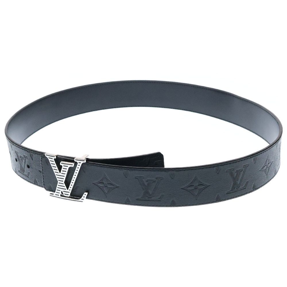 LOUIS VUITTON ルイヴィトン LVロゴ モノグラム シャドウ レザー 40MM リバーシブルベルト ブラック M0717 BC2294