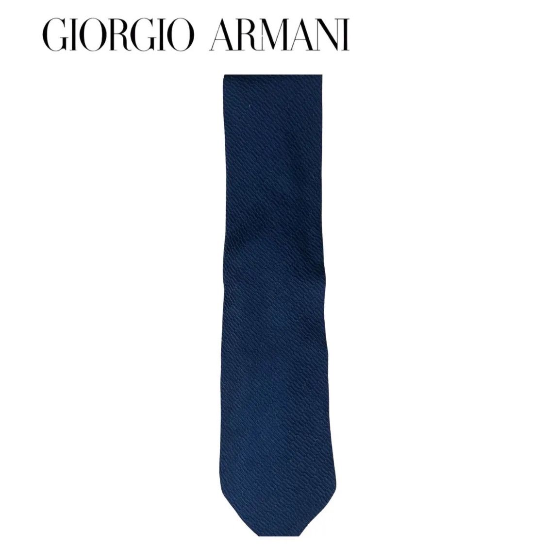 Giorgio Armani ネイビー ネクタイ GIORGIO ARMANI アルマーニ ネクタイ ネイビー/ホワイト GA113