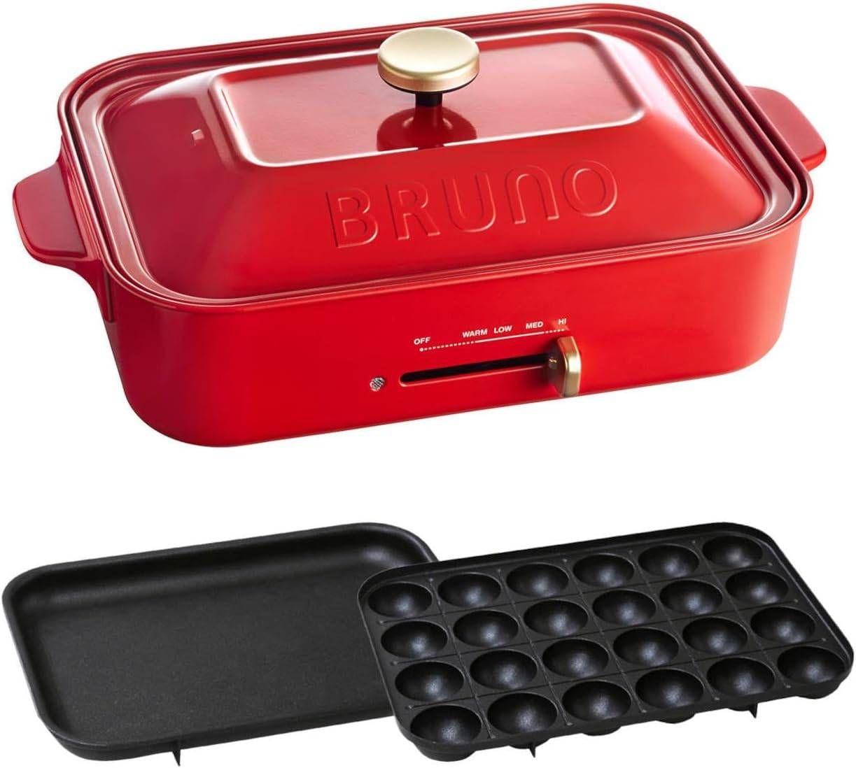 ブルーノ BRUNO コンパクトホットプレート BOE021-RD レッド
