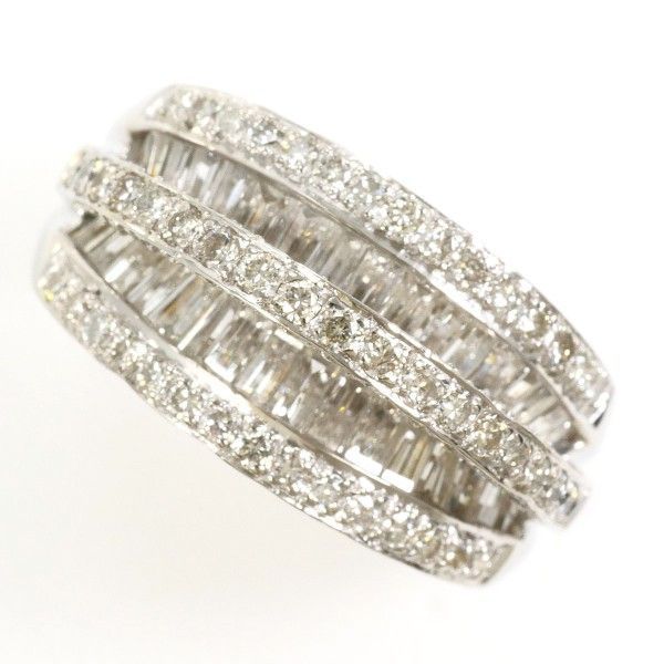 PT900 リング ring 指輪 14号 ダイヤ カード鑑別書 総重量約10.9g
