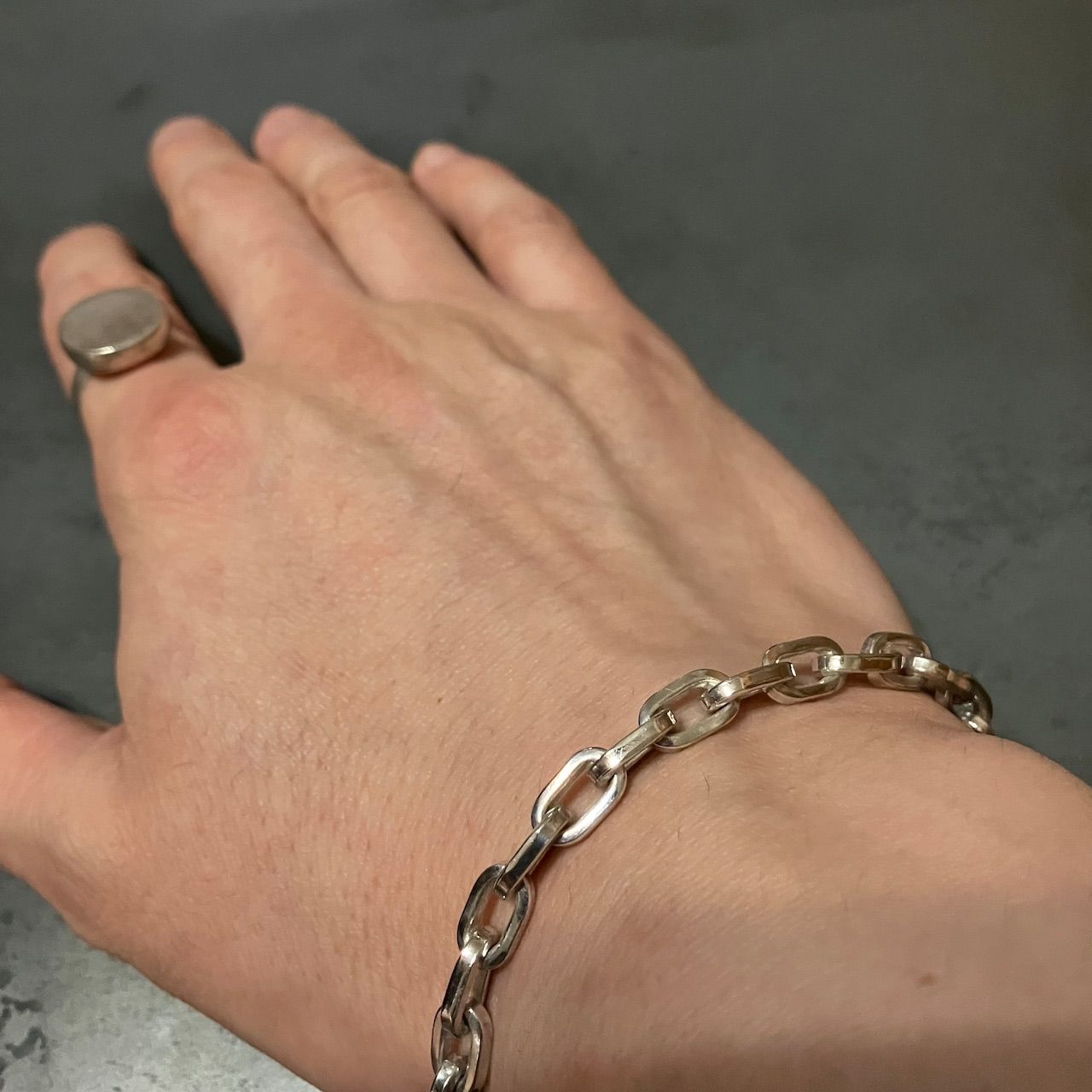 SILVER925 OVAL CHAIN MANTEL BRACELET/シルバーブレスレット - メルカリ