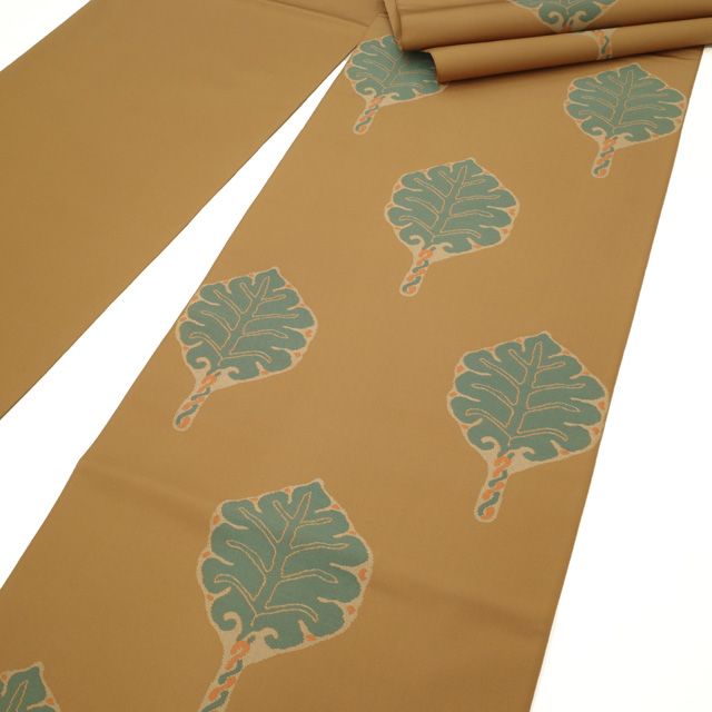 平和屋着物○太鼓柄袋帯 紬地 総刺繍 風景花文 正絹 逸品 CAAU1100yk  