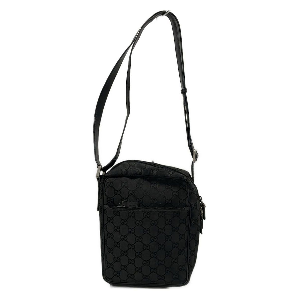 GUCCI グッチ GG柄　ナイロン　ビッグショルダーバッグ　ブラック 楽天市場】グッチ ショルダーバッグ GUCCI GGナイロン 449184