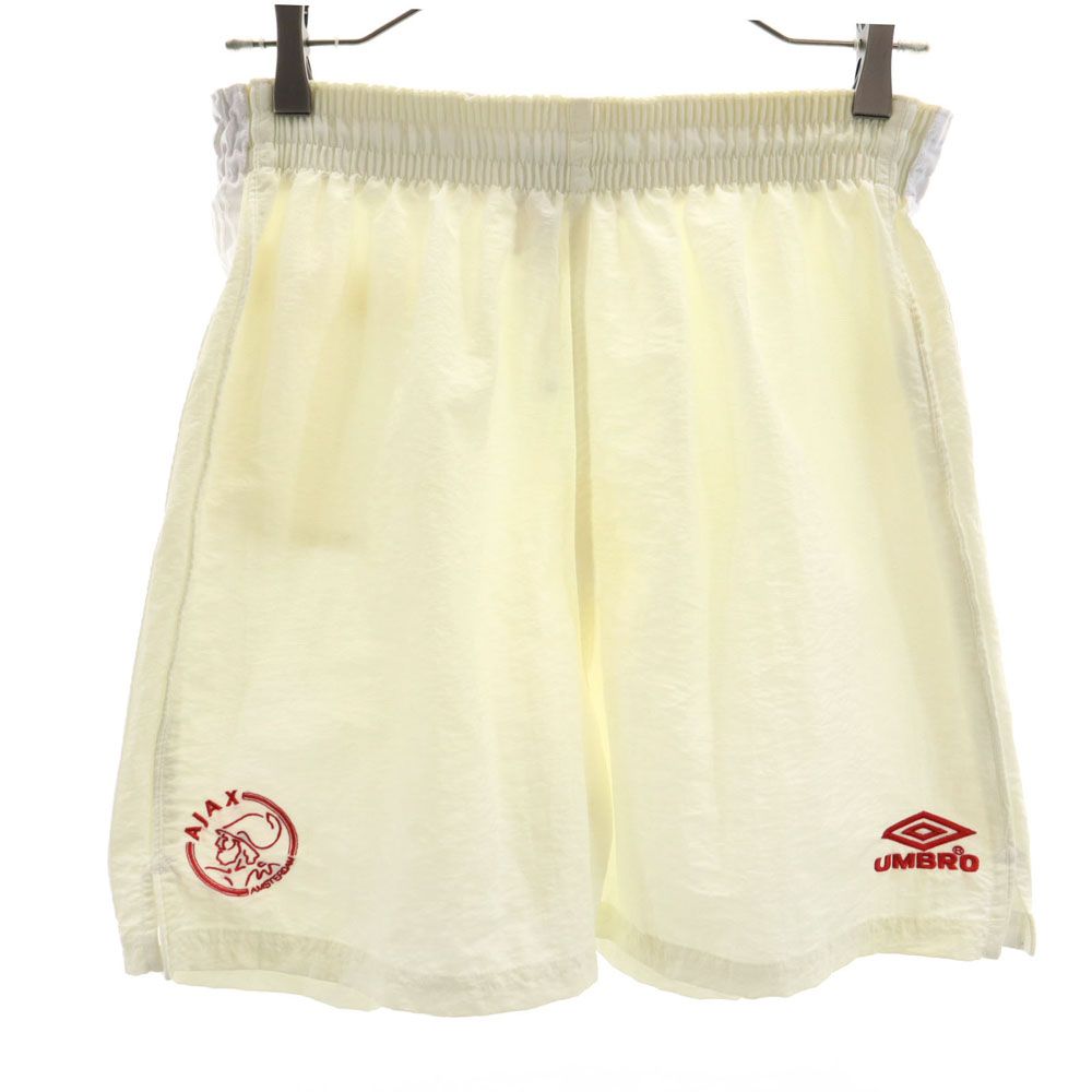 アンブロ 90s デサント製 アヤックス オールド ゲーム ショートパンツ M アイボリー系 umbro ユニフォーム AJAX メンズ