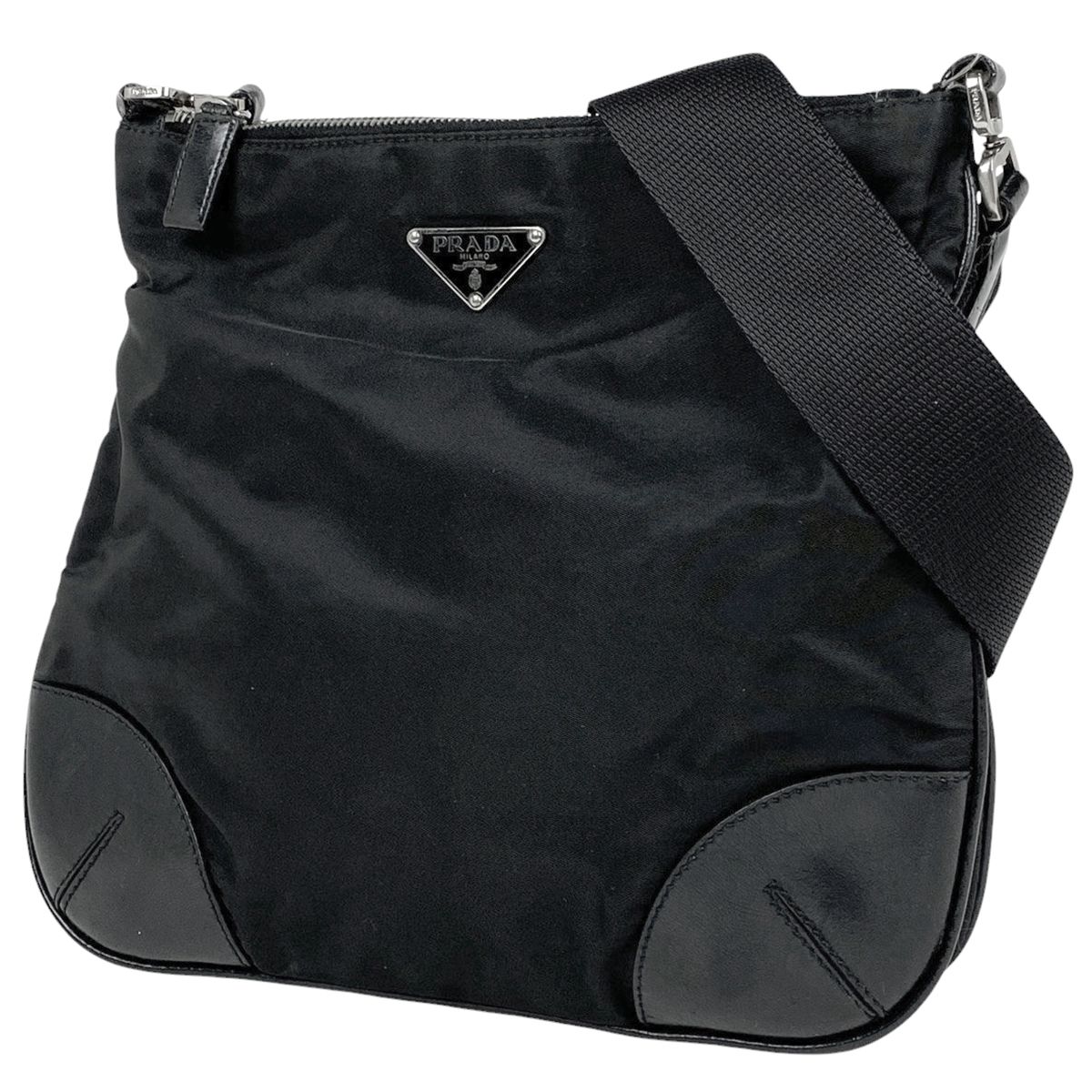 プラダ PRADA ロゴプレート ショルダーバッグ 斜め掛け