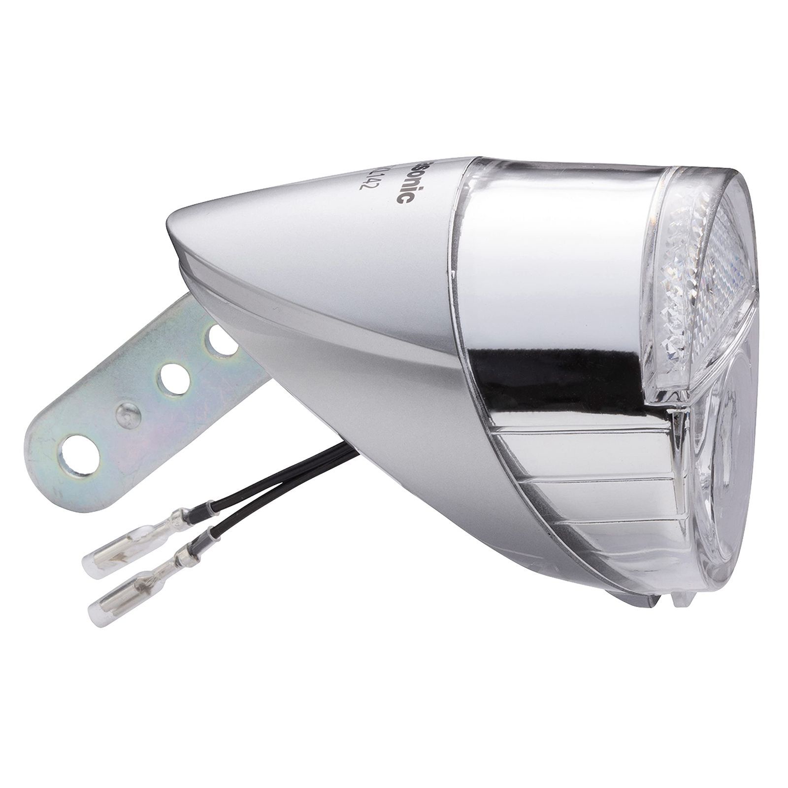 【数量限定】LED パナソニック(Panasonic) ハブダイナモ専用ライト 1線式、2線式ハブダイナモ対応 兼用モデル 自転車 シルバー/ブラック W59×D79×H62mm NSKL142