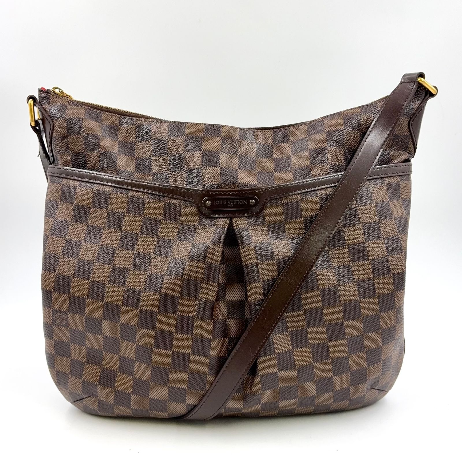 LOUIS VUITTON ブルームズベリPM ダミエエベヌ ダミエエベヌ レザー×PVC ブラウン ショルダーバッグ ゴールド N42251