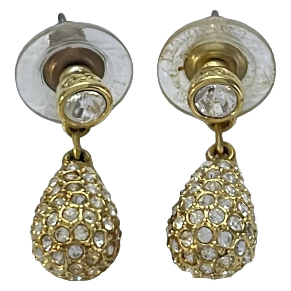 [新品 未使用] スワロフスキー Swarovski ゴールド ピアス SWAROVSKI(スワロフスキー) ピアス美品 - ゴールド×クリア