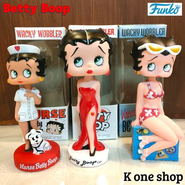 Funko Betty Boop ボブルヘッド 3点セット　ベティーちゃん BETTY BOOP（ベティ ブープ） フィギュア フェアリー ブルー ベティ