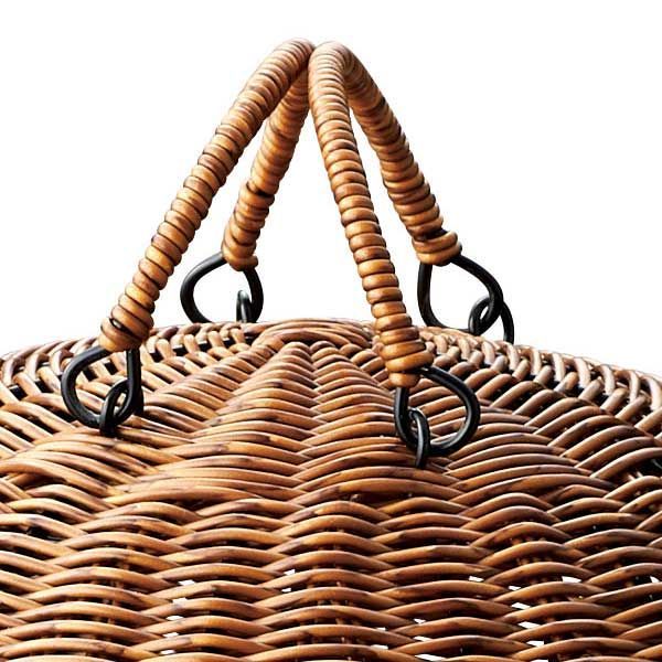 ＰＰ クローンラタンのペット バスケットハウス クッション入り 44×42×35cm かご ポリプロピレン 籐風 リーズナブル レトロモダン 複数値引き 割引 水に強い 小動物 犬猫 キャット ドッグ 小型犬 おうち ベッド ドーム型 丸型