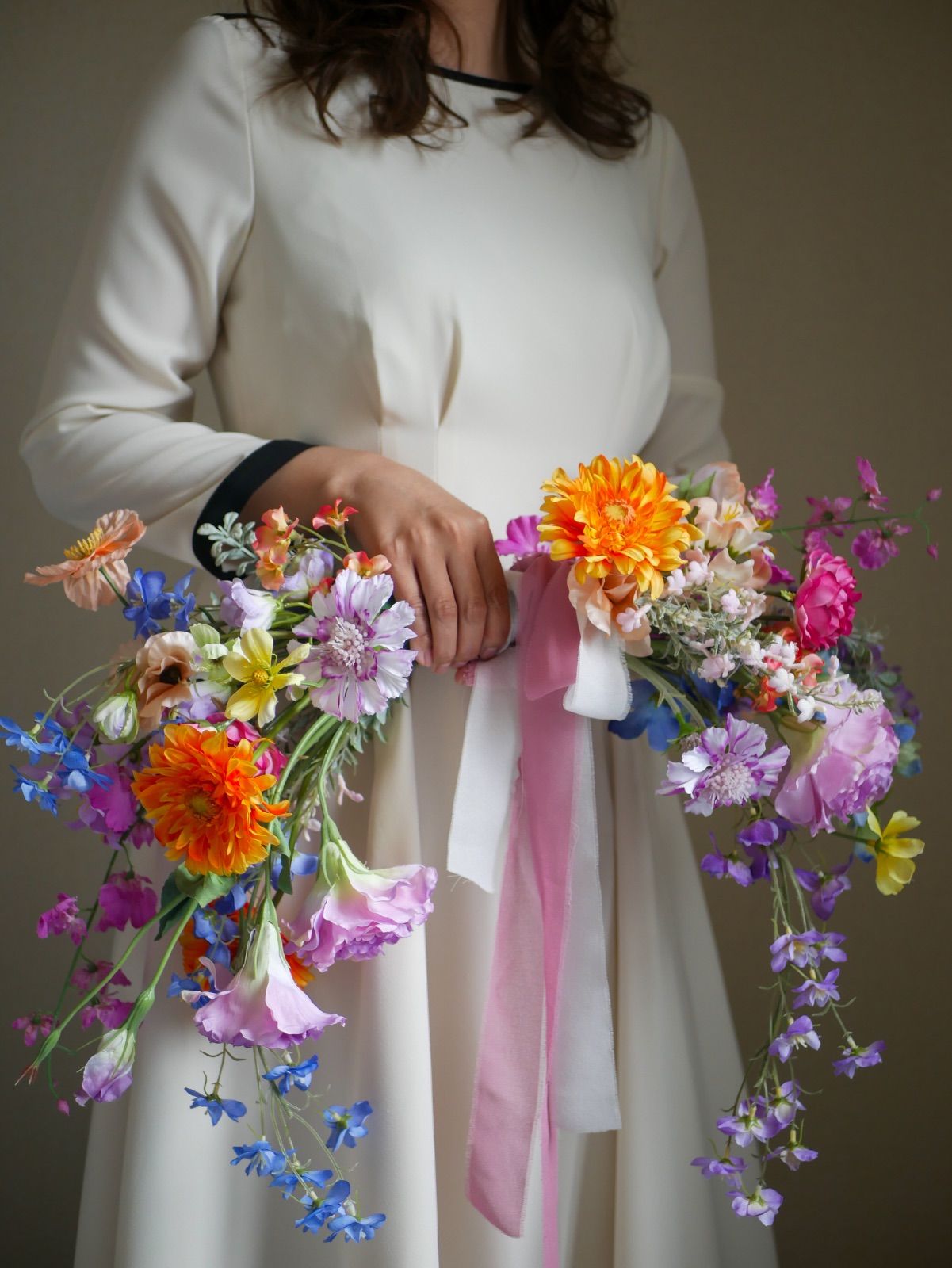 ウェディングブーケ バレリーナブーケ 造花ブーケ 韓国ブーケ アーティ