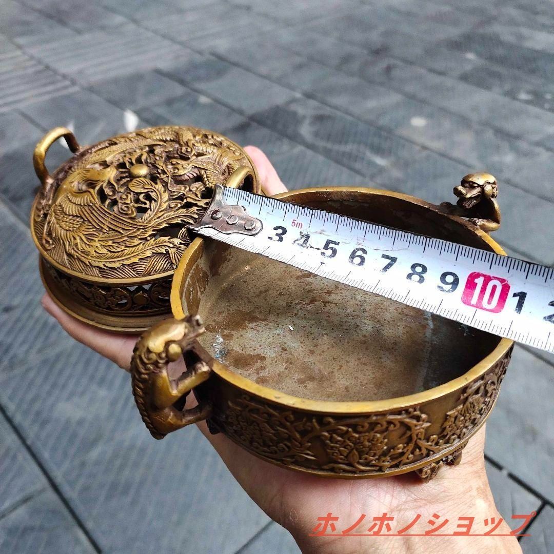 銅器 龍鳳薫香炉 盤香炉 茶道香炉 装飾品 工芸品 置物 【公式通販】