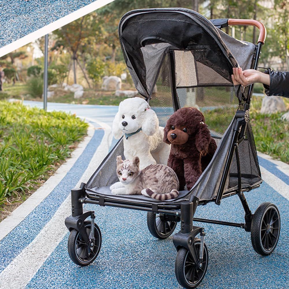 高耐荷重 大容量 収納 外出便利 多機能 お出かけ 犬用カート収納簡単 散歩 取り外し 猫 折りたたみ式 犬用 通気 軽量 小型犬 犬用ベビーカー組み立て簡単 中型犬 製品サイズ 83x60x108cm キャスター付き 大型犬 ペットカート折りたたみ式