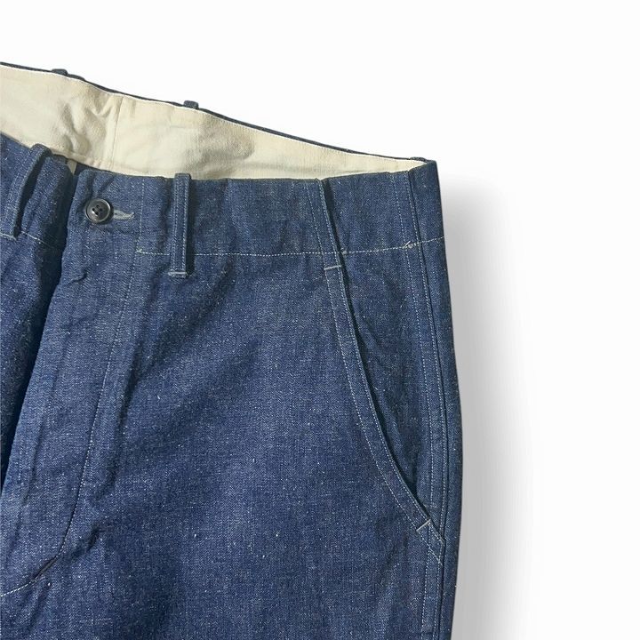 美品　Haversack デニムパンツ コットンリネン デニムパンツ indigo／HAVERSACK（ハバーサック