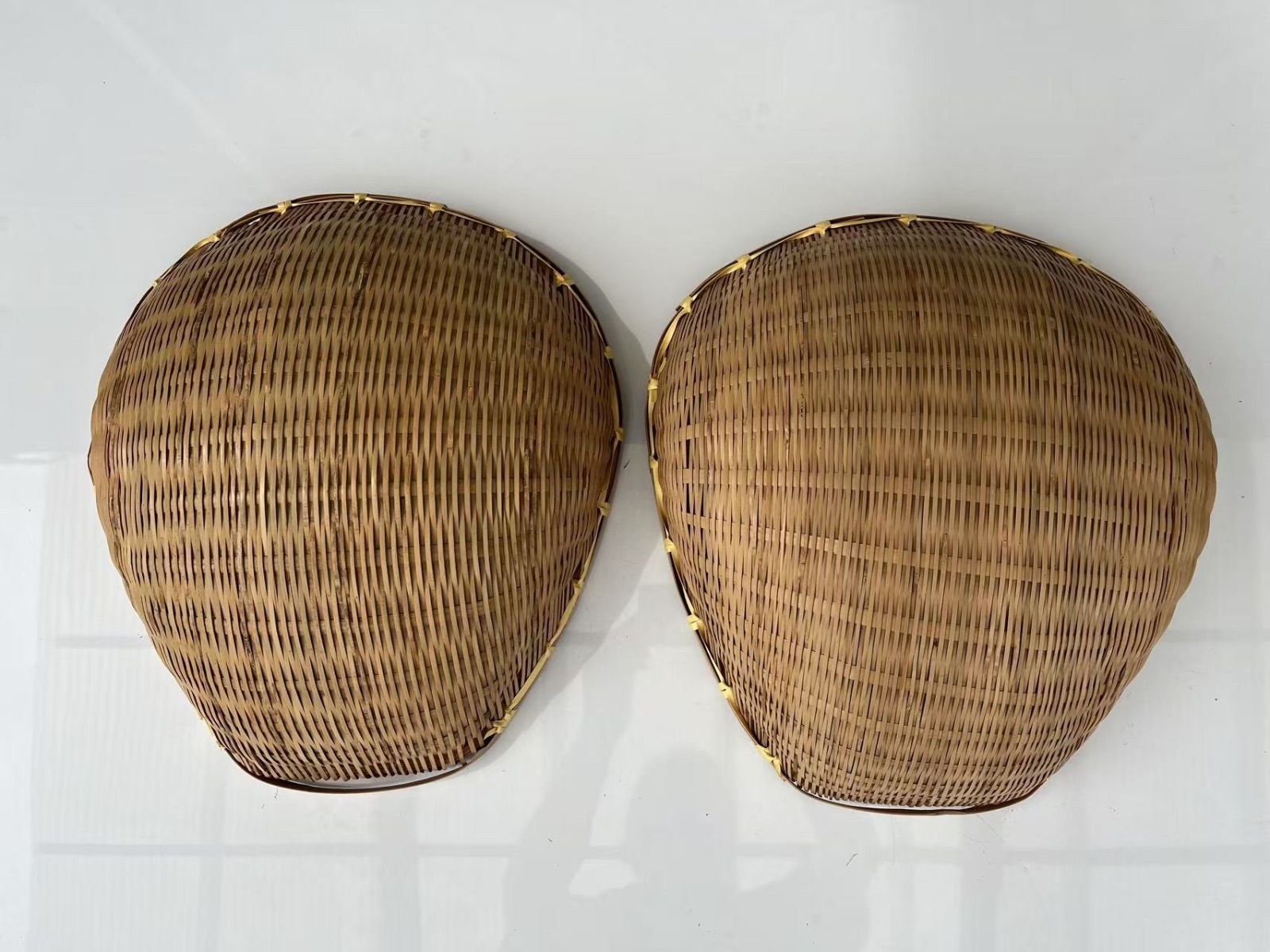 片口ざる 竹細工 竹かご 竹ざる 古道具 昭和レトロ 竹編み 3個セット